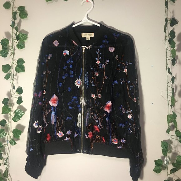 Embroidered Bomber Jacket - Picture 1 of 3